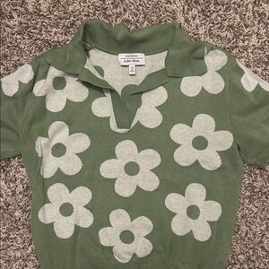 & Other Stories Green Floral Blouse